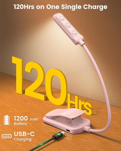 Glocusent 13 LED Book Lights for Reading at Night, Gifts for Book Lovers
