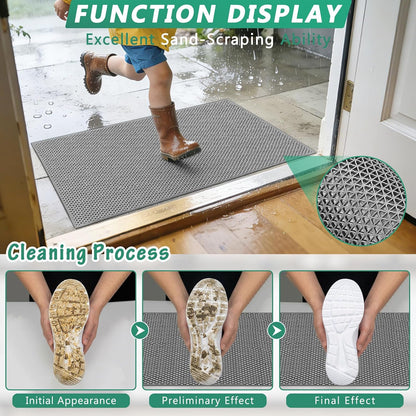 WochiTV Non Slip Drainage Mats PVC Pool Floor Mat 0.23'' Thick Outdoor Indoor Parking Space Mat for Bathroom Garage Basement Backyard Commercial Kitchen 3x16.6Ft
