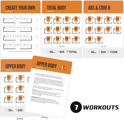 NewMe Fitness Pilates Workout Cards, Fitness Deck for Women and Men
