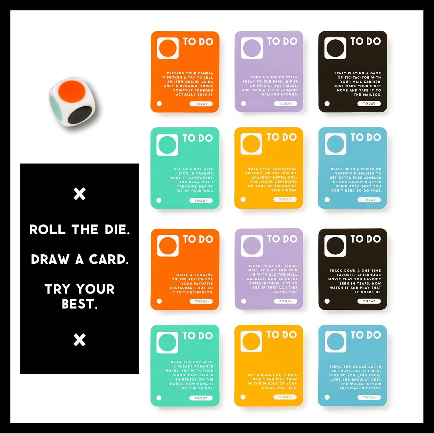 Brass Monkey Random Things to Do – Random Decision Making Card Set for Adults