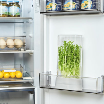 Herb Keeper for Refrigerator, Fresh Herb Saver Herb Storage Containers, Cilantro Container for Fridge Asparagus Container, Dishwasher Safe