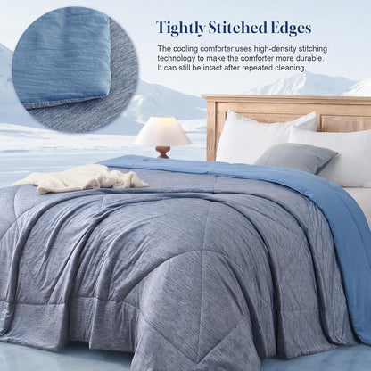 VK VK·LIVING Cooling Comforter King Size, Summer Cooling Blanket for Hot Sleepers and Night Sweats, Double-Sided Q-Max 0.45 Lightweight Breathable Soft Cooling Quilt for Bed Couch, 90"x108", Dark Gray