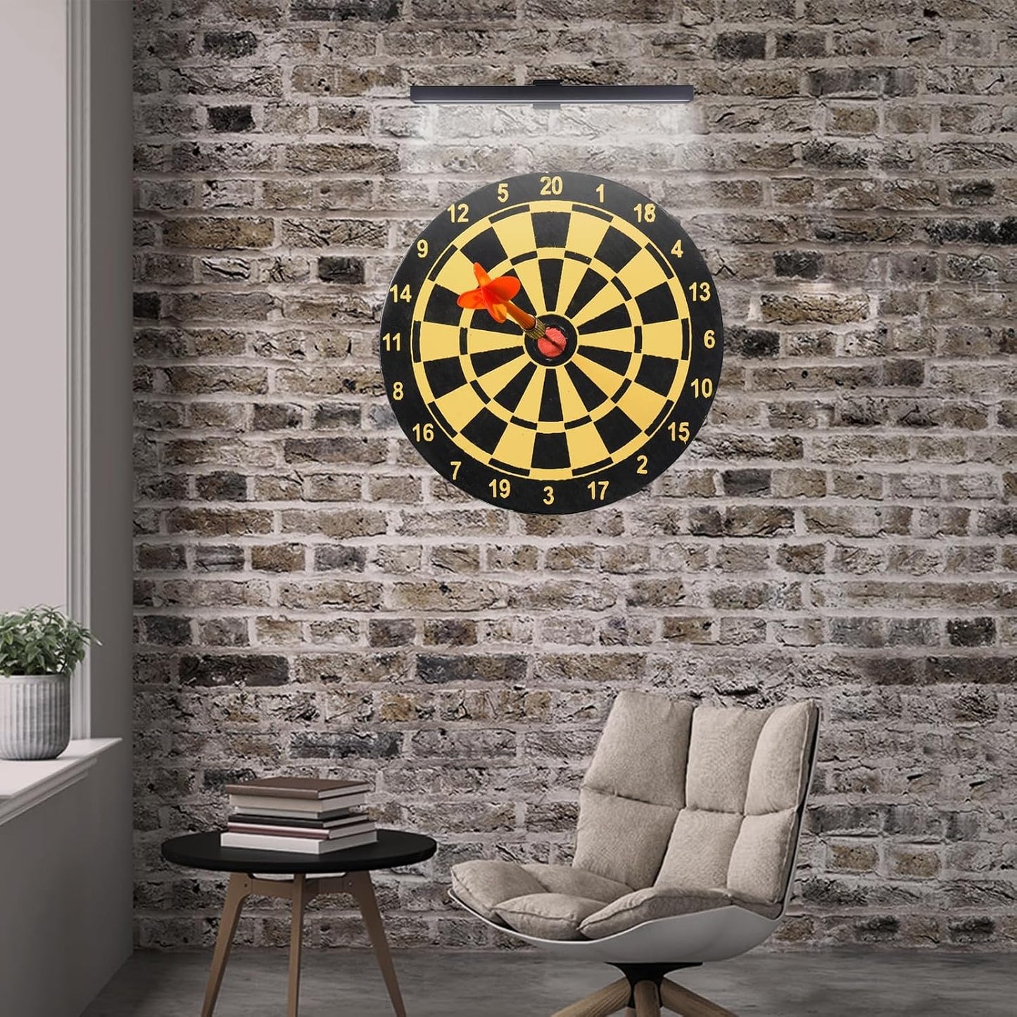 MIOBLUE Rechargeable Picture Lights with Remote,Full Metal Painting Light Display LED Battery Lamp with 3 Lighting Modes, Dimmable Dartboard Light with Timer for Frame Portrait Art