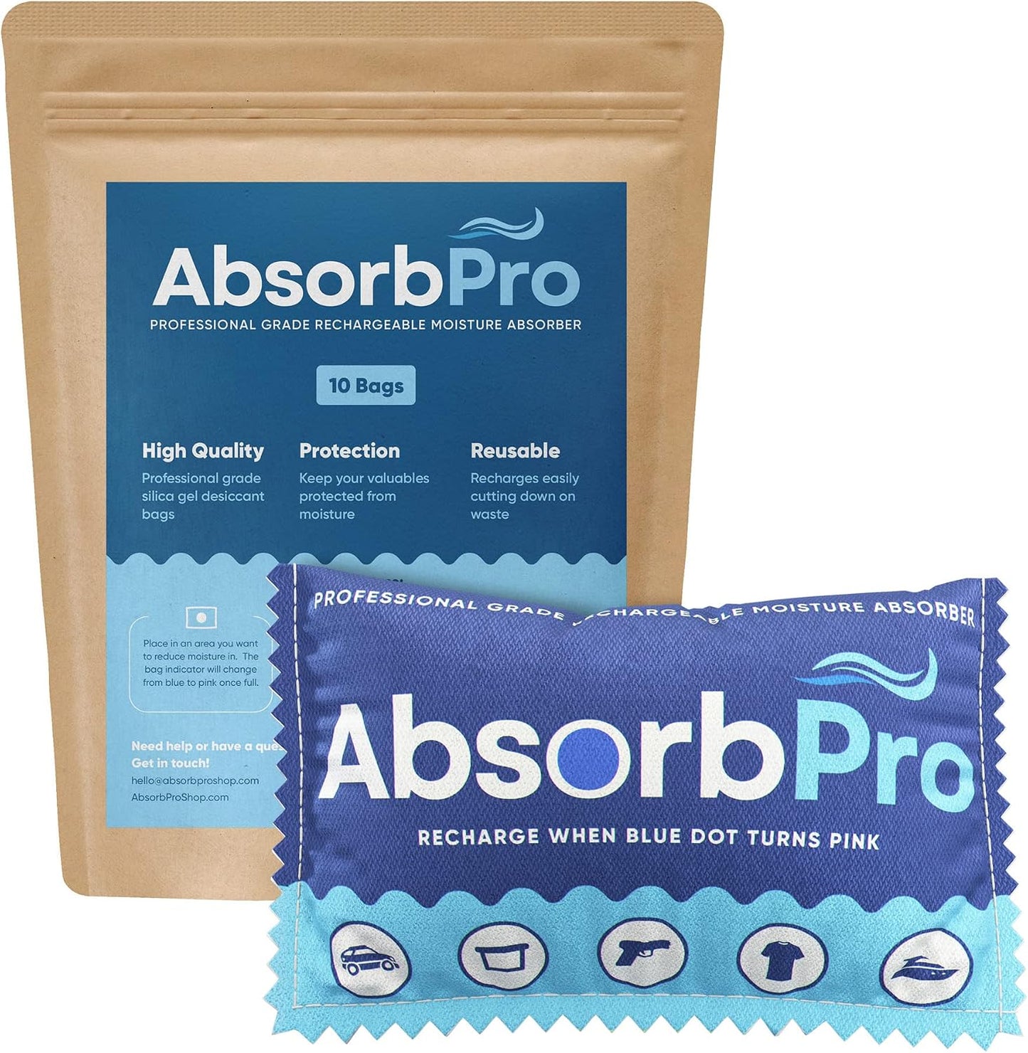 Rechargeable Dehumidifier Bag, 100g Silica Gel, 1-Pack