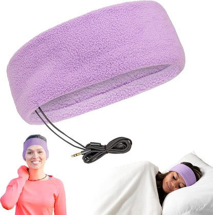 CozyPhones Fleece Sleep Headphones, Wired Over Ear, Black