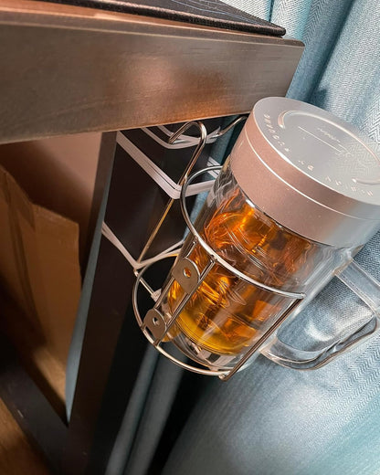 Cup Holder for Bed (Diameter: 3.3IN) Drink Holder Water Bottle/Glass Organizer for Wood Dorm Room Bunk Bed Crib, Metal Toddle Bed,Loft Bedside, Headbed, Car,Office Desk Partition