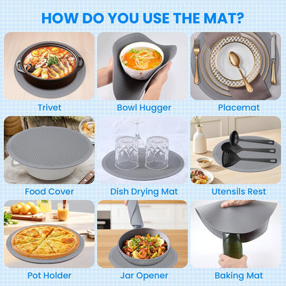 Microwave Splatter Cover Collapsible Microwave Cover for Food 10.5 inch | Easy Grip Handle, Fruit Drainer, BPA-Free, Dishwasher Safe, Grey