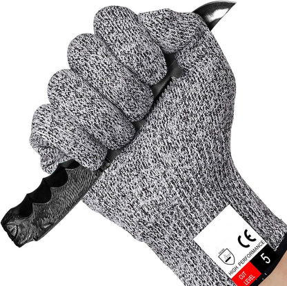 Cut Resistant Gloves Food Grade Level 5 Hand Protection,Kitchen Cut Gloves (Medium(palm Diameter 3.35-3.75inch))