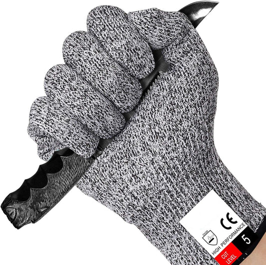 Cut Resistant Gloves Food Grade Level 5 Hand Protection,Kitchen Cut Gloves (Medium(palm Diameter 3.35-3.75inch))