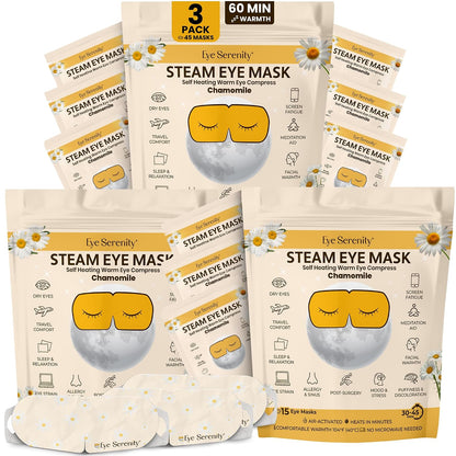 Eye Serenity Steam Eye Mask, Heated Eye Mask Fast Relief for Stye Unscented