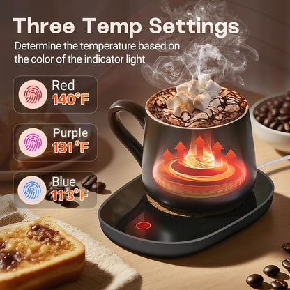 Coffee Mug Warmer for Desk with Auto Shut Off, Coffee Warmer with Auto Shut Off for Desk Office Home ((Valentines Day Coffee Gifts))