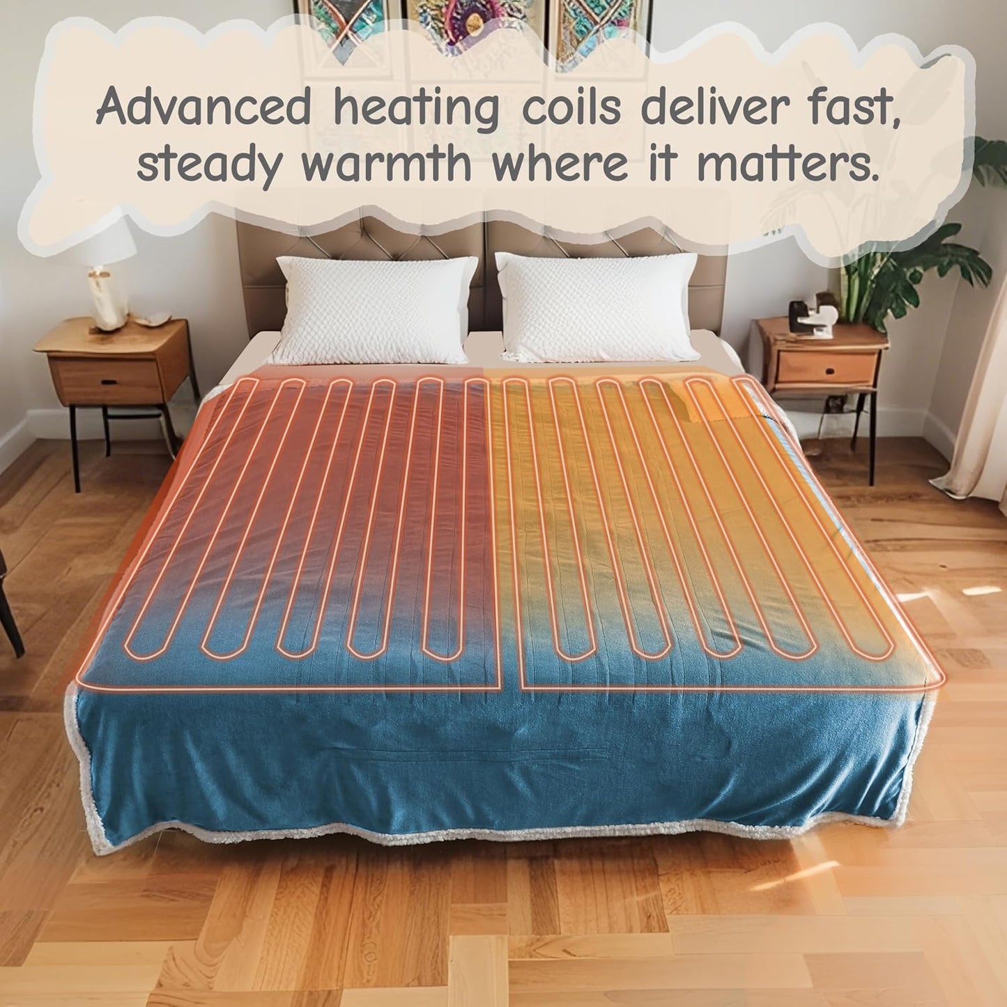 Soypipo Electric Heated Throw Blanket 50"x60", Faux Fur Plush with 4 Heat Settings & 2/4/8/10H Auto Shut-Off, Overheat Protection, Machine Washable, for Office & Chair, Dark Grey