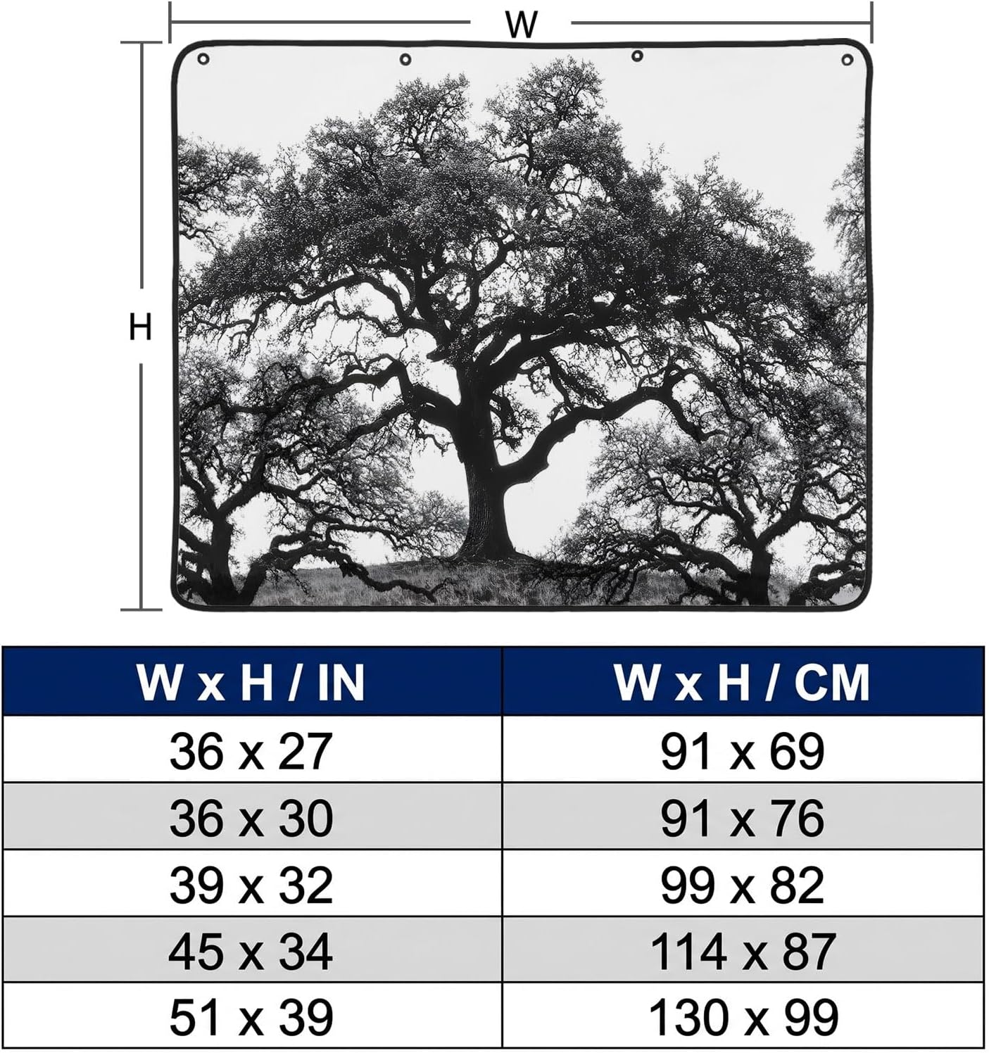 Magnetic Fireplace Cover Oak Tree Forest Fireplace Screen Decorative Black Deep Roots Branches Insulation Fireplace Blocker Blanket Save Energy Fireplace Draft Stopper Covers for Living Room 36x30