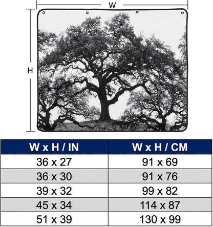 Magnetic Fireplace Cover Oak Tree Forest Fireplace Screen Decorative Black Deep Roots Branches Insulation Fireplace Blocker Blanket Save Energy Fireplace Draft Stopper Covers for Living Room 36x30