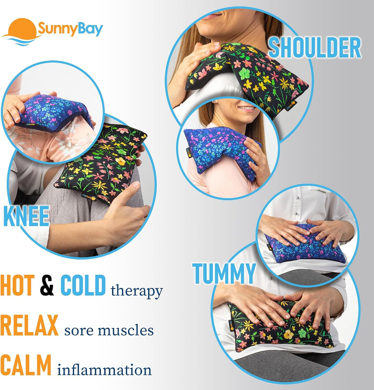 SunnyBay Heating Pad, Neck and Shoulder Wrap, 6x11 inch, Pink