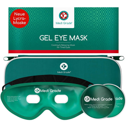 Medi Grade Cooling Eye Mask for Dark Circles and Puffiness, 2 Gel Eye Pads