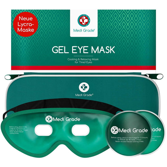 Medi Grade Cooling Eye Mask for Dark Circles and Puffiness, 2 Gel Eye Pads