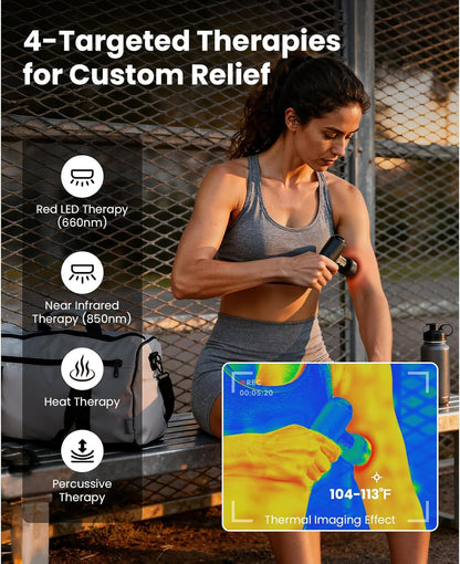BOB AND BRAD Q2 Mini Massage Gun, Pocket-Sized Deep Tissue Massager Gun, Portable Percussion Muscle Massager Gun, Ultra Small & Quiet Muscle Massage Gun for Muscle Recovery with Carry Case