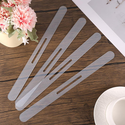 BOXOB 4pcs Replacement Strips for Bedsheet Holder, Transparent Plastic Bedsheet Holder Strips Keep Sheets Firm Tight Bed Sheet Locks Corner Strap Holders for Mattress Protectors Bedding Blankets