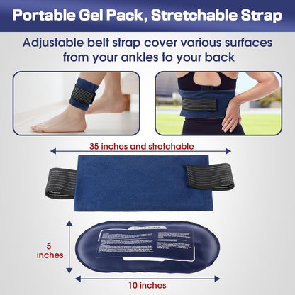 6 Pack Hot and Cold Gel Ice Packs for Injuries Reusable for Pain Relief