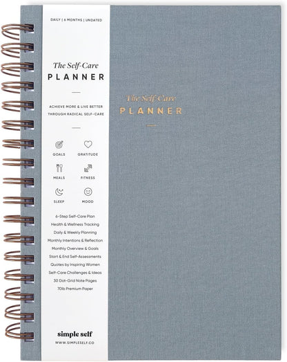The Self-Care Planner by Simple Self - Undated 6 Month Life Planner - Daily, Monthly, Weekly - Focus on Wellness, Productivity, Achieving Goals, and Happiness (Abstract, Daily Edition: 13-Weeks)