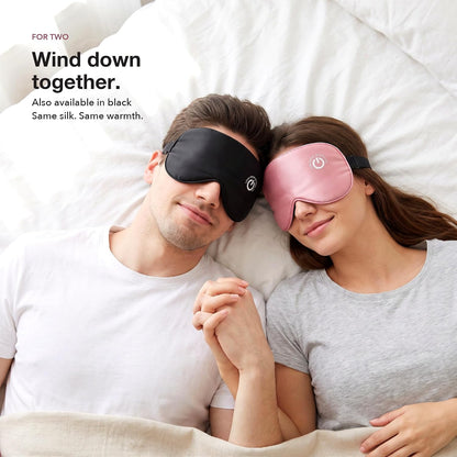 Heated Eye Mask for Dry Eyes, Cordless Rechargeable Warm Compress with 100% Mulberry Silk Cover, 3 Heat Settings, 20-Min Auto-Off, FSA-HSA Eligible Eye Mask for Home, Office & Travel