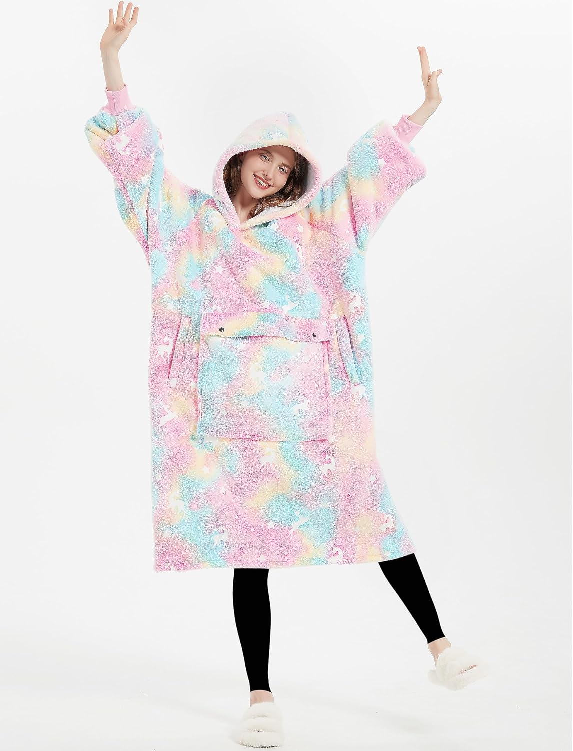 Wearable Blanket Hoodie for Adults With Pocket Strawberry Hoodie | Sherpa, Fuzzy Blanket Hoodie, Oversized Sweatshirt Blanket, Kangaroo Pouch, Cute Birthday Gifts for Sister, Cute Stuff