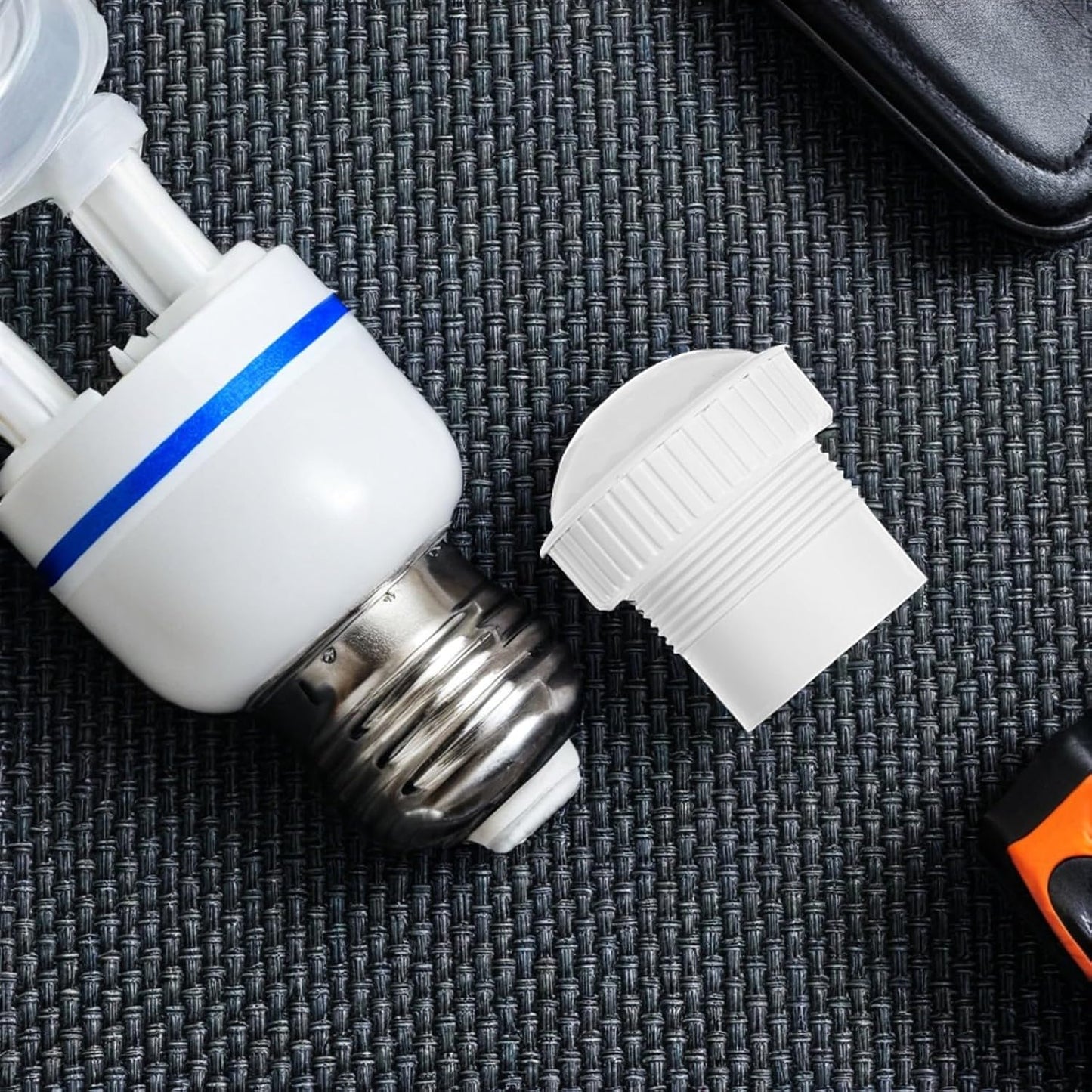 Lurrose 2pcs Plastic Motion Sensor Light Shade with Auto Light Switch, White Sturdy Plastic Case for Indoor and Outdoor Lighting Systems, Easy Installation Closet Motion Sensor Cover