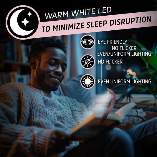 Energizer Flex-R LED Rechargeable Book Light for Reading in Bed, Reading Light with Warm LED Color, Long-Lasting and Lightweight, Pink