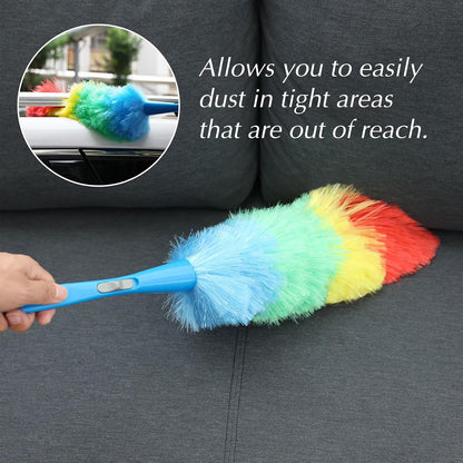4PCS Microfiber Duster Kit, 3 in 1 Microfiber Dusters Retractable Gap Dust Cleaner and Chenille Duster with 83 inches Extra Long Extension Pole for Cleaning Ceiling Fan, High Ceiling