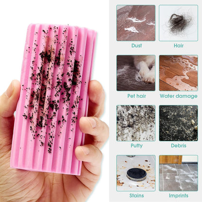 4 Pack Damp Dusting Sponge Duster, Grey Dust Cleaning Sponge, Reusable Household Cleaning Sponge Tool for Blinds, floorboards, Fan Blades, Vents, Glass, Railings, Mirrors