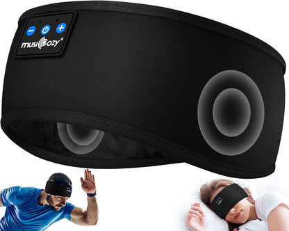MUSICOZY Sleep Headphones Bluetooth Headband Headphones for Side Sleepers
