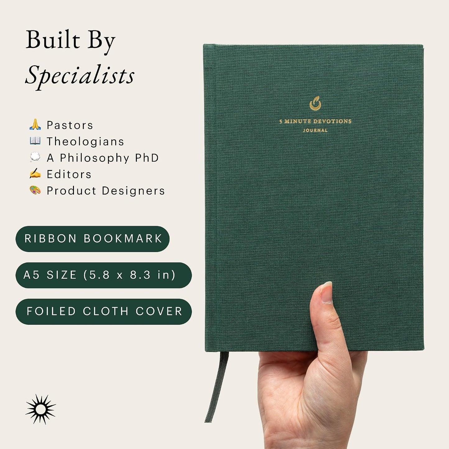 5-Minute Devotional Journal for Women: Daily Christian Scripture Reflections, Guided Prompts & Prayer | Build Faith in Just 5 Minutes a Day | 218 Pages, 110gsm Paper (Cream)