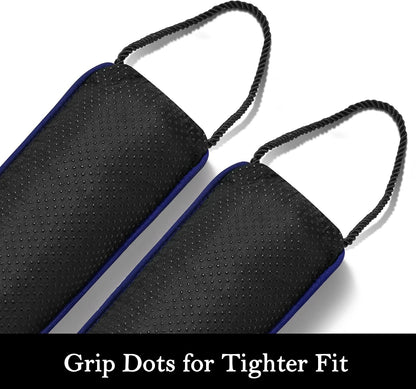 Door Draft Stopper with Removable Washable Cover, 38", Black | Weighted Gap Filler, Blocks Hot and Cold Air, All-Season Seal, Easy Install, Noise & Wind Blocker, Home Essentials