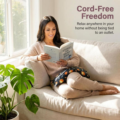 Nature's Approach Basic Herb Pack Heating Pad, Indigo | 12-herb aromatherapy rice & flaxseed fill for hot or cold therapy on neck, back, shoulders & more
