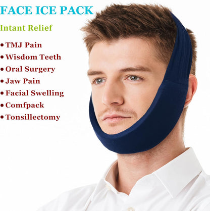 Crimmy Migraine Relief Cap, Headache Ice Pack Headband, Cold Face Eye Mask
