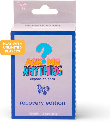 ASKMEANYTHING Recovery Pack Card Game - 100 Cards for Self-Improvement, Coping Skills, and Group Therapy