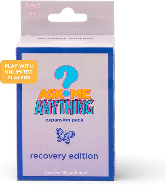 ASKMEANYTHING Recovery Pack Card Game - 100 Cards for Self-Improvement, Coping Skills, and Group Therapy