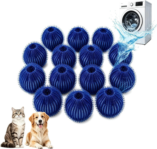 12 Pack Pet Hair Remover for Laundry, Reusable Lint Balls for Dryer & Washer, Effective Lint Catcher for Washing Machine, Dog and Cat Hair Catcher, Dryer Balls Alternative to Pet Hair Sheets