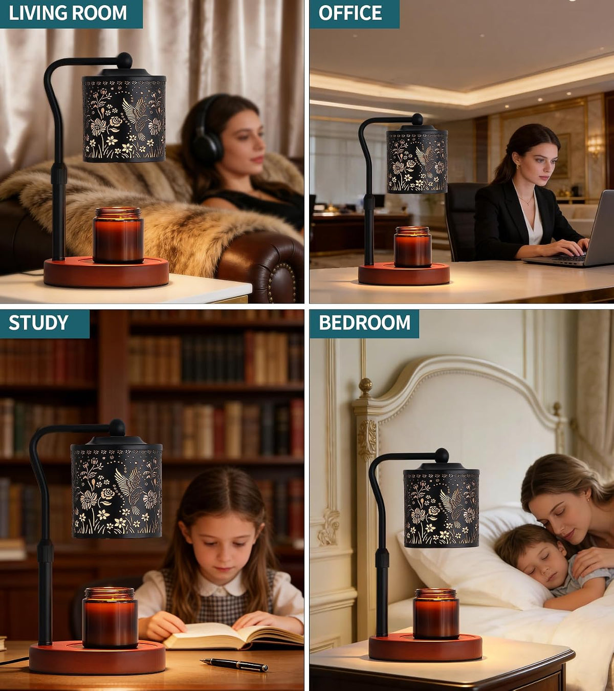 MEXISUE Candle Warmer Lamp with Timer, Bird Candle Warmer Lamp with Jar Candles,Wax Melt Warmer for Housewarming Gift, Birthday Mother's Day Valentines Gifts for Women,Mom,Sister,Bedroom Decor