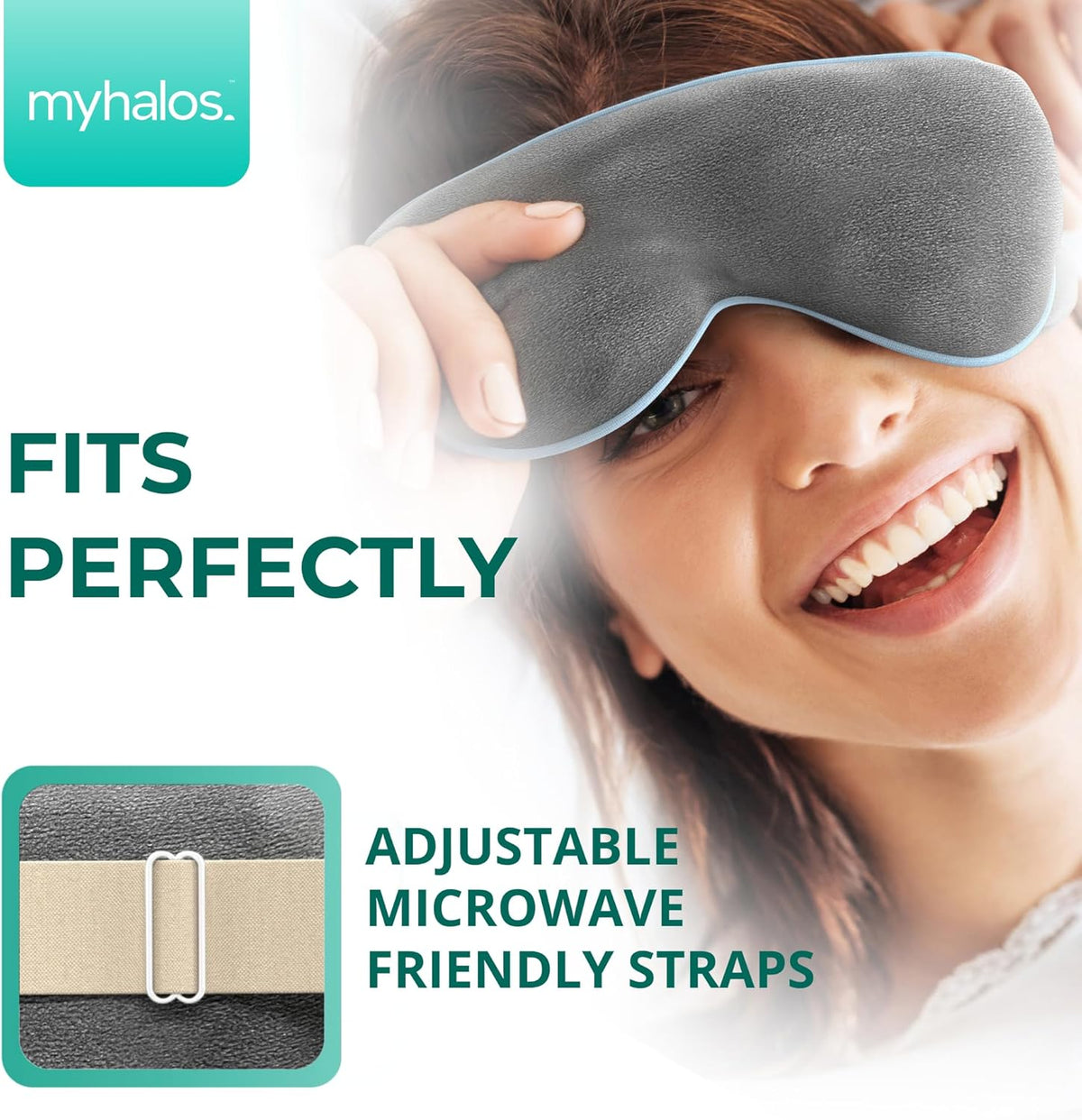 MyHalos Heated Eye Mask, Warm Compress for Dry Eyes, Blepharitis & MGD