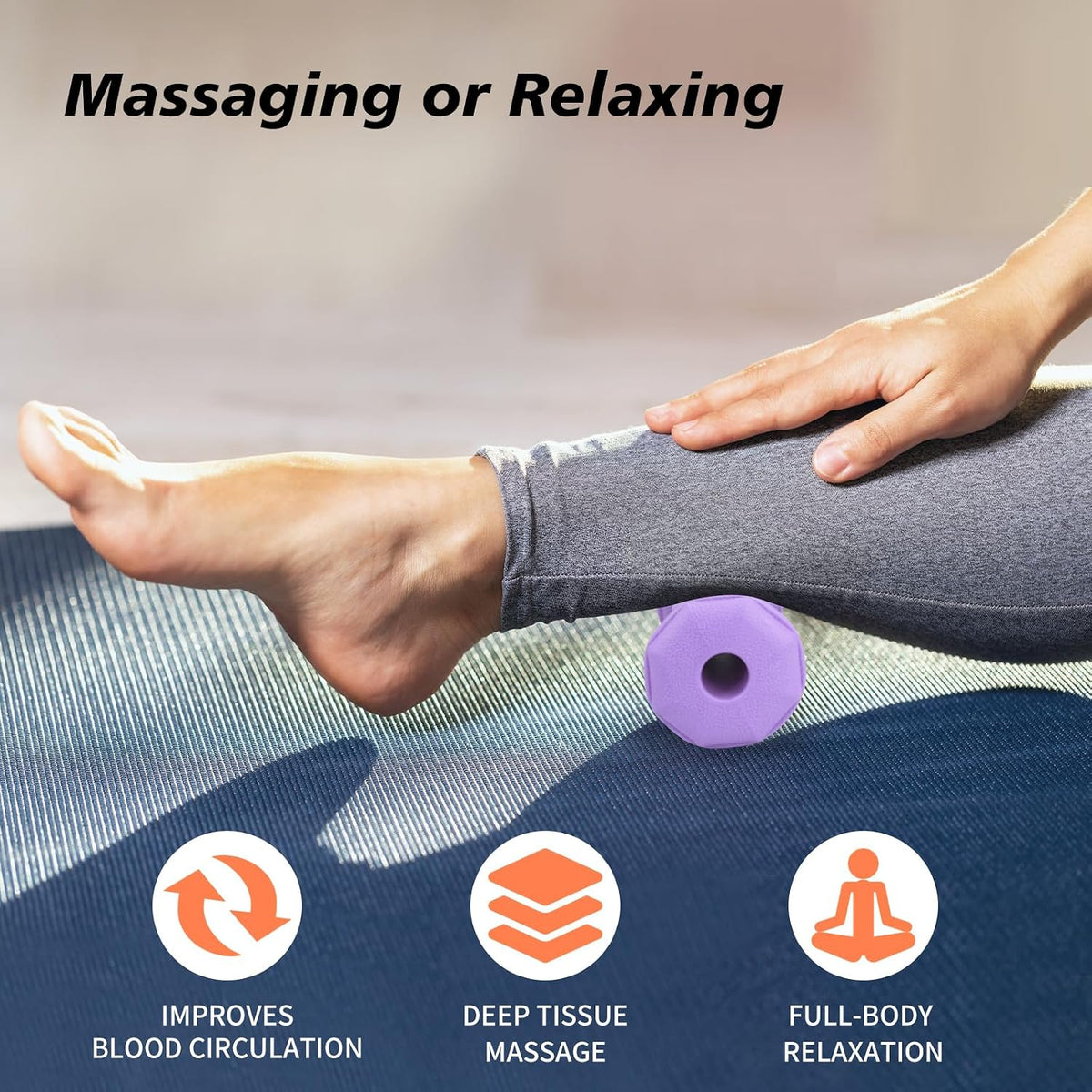 Foot Massager Roller for Plantar Fasciitis, Arch Heel Pain Relief