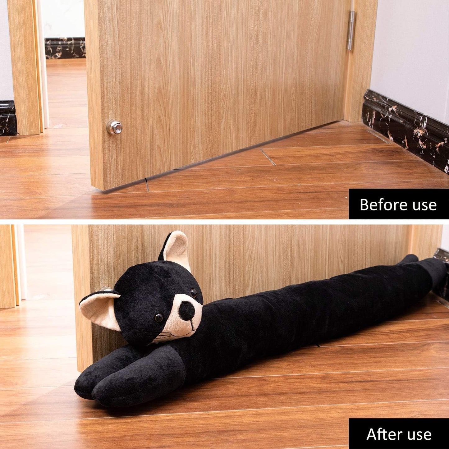 SWISSELITE 36 Inch Under Door Stopper, Decorative Door Noise Blocker | Weighted 3.2 Pounds Animal Air Draft Stopper Soundproof Energy Saver for Door & Window
