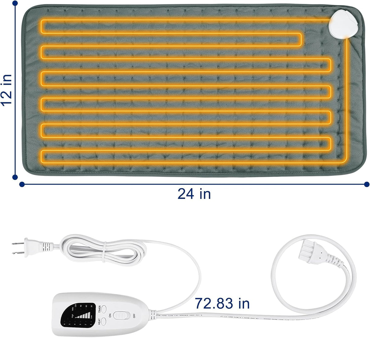 Electric Heating pad for Back Neck Shoulder Knee Arms Legs- Electric Heat Pads with 6 Heat Settings & Auto Shut Off Heat Heating Pad for Birthday Mother Father Girl Men Women