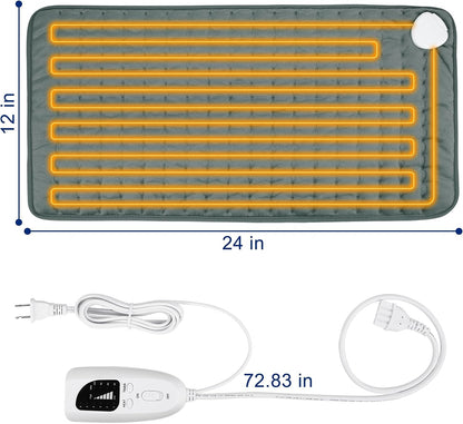Electric Heating pad for Back Neck Shoulder Knee Arms Legs- Electric Heat Pads with 6 Heat Settings & Auto Shut Off Heat Heating Pad for Birthday Mother Father Girl Men Women