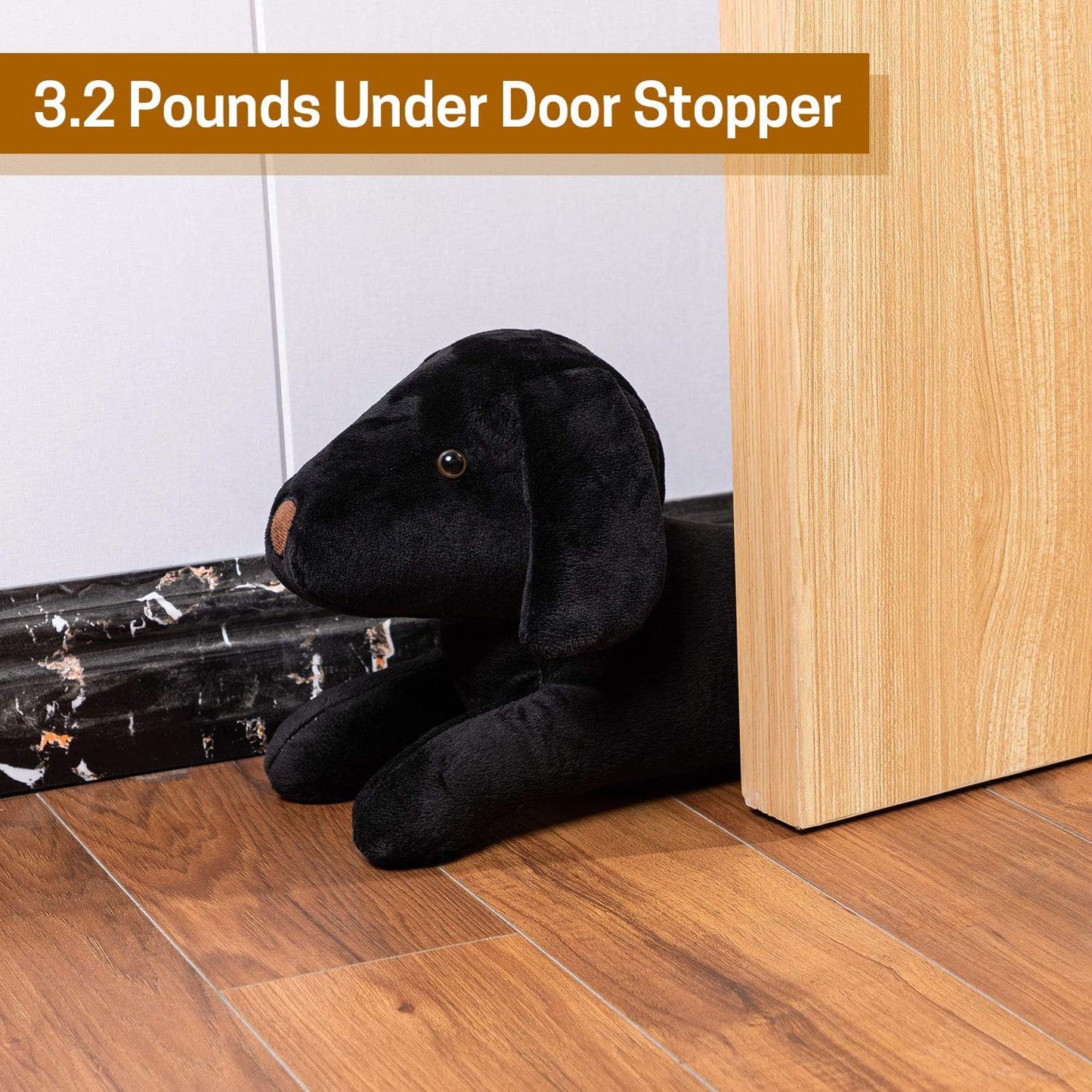SWISSELITE 36 Inch Under Door Stopper, Decorative Door Noise Blocker | Weighted 3.2 Pounds Animal Air Draft Stopper Soundproof Energy Saver for Door & Window