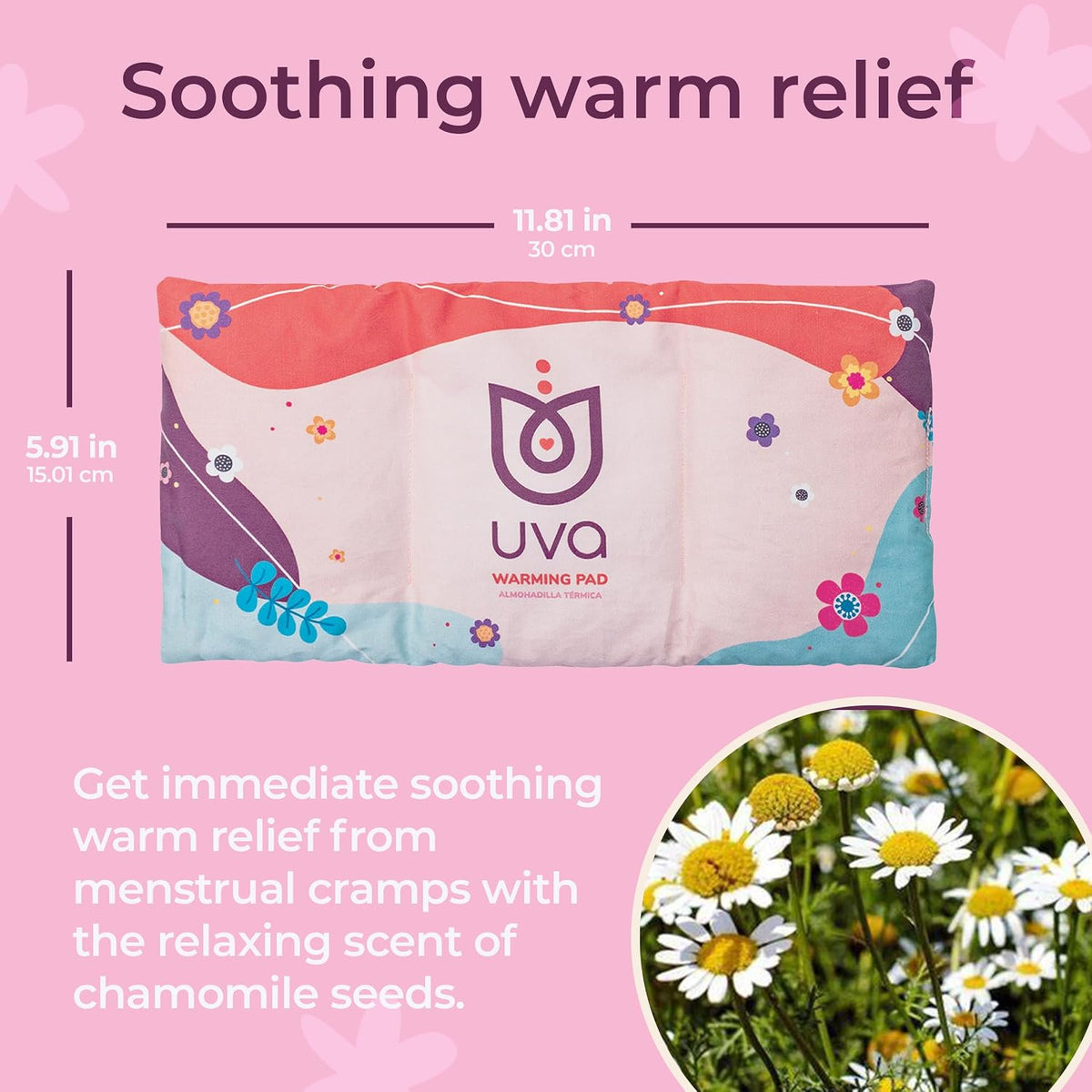 UVA Microwave Heating Pad for Cramps with Chamomile Seeds