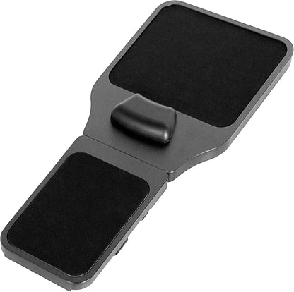VIVO Black Wooden Arm Rest Mouse Pad with Wrist Cushion, MOUNT-MS02D