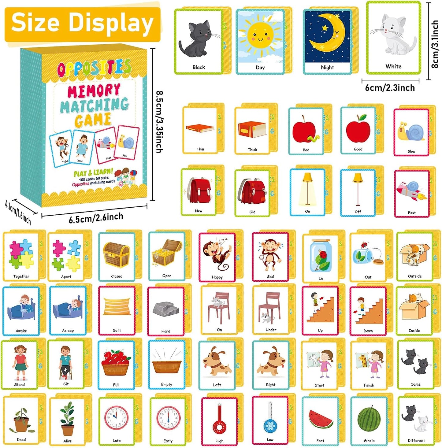 gisgfim 100 PCS Memory Matching Game Famous Paintings Concentration Memory Card for Adults Learning Educational Game A Fun & Fast Artworks Theme Matching Games