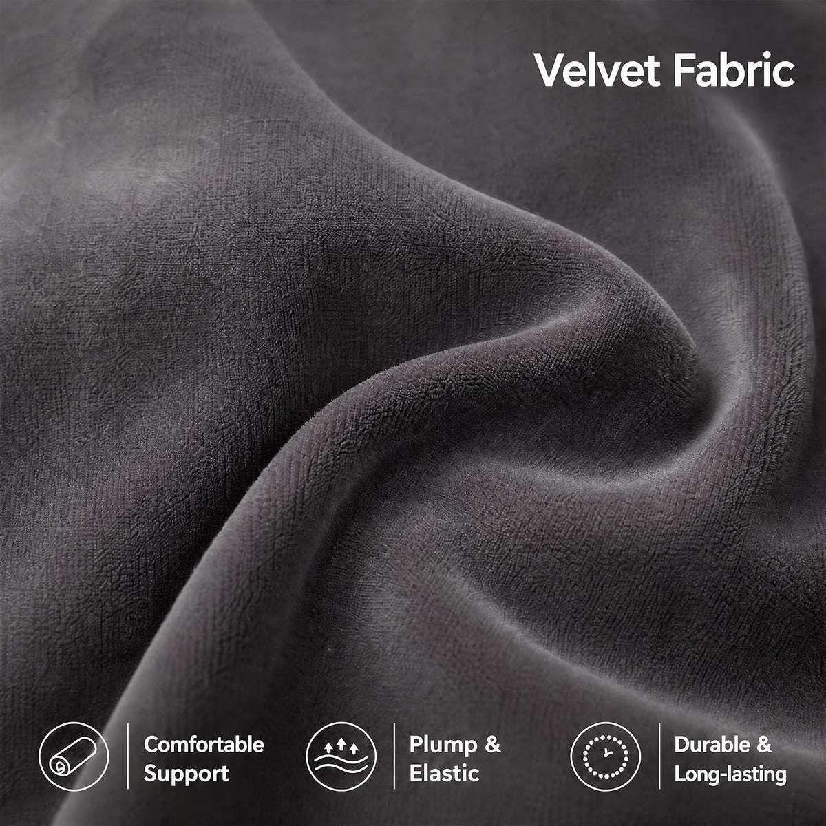 Velvet Bolster Pillow for Adults, Long Round Body Pillow for Bed, 76x7.87
